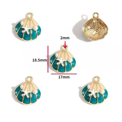 5PCS Sea Shell Charm For Jewelry Making Findings