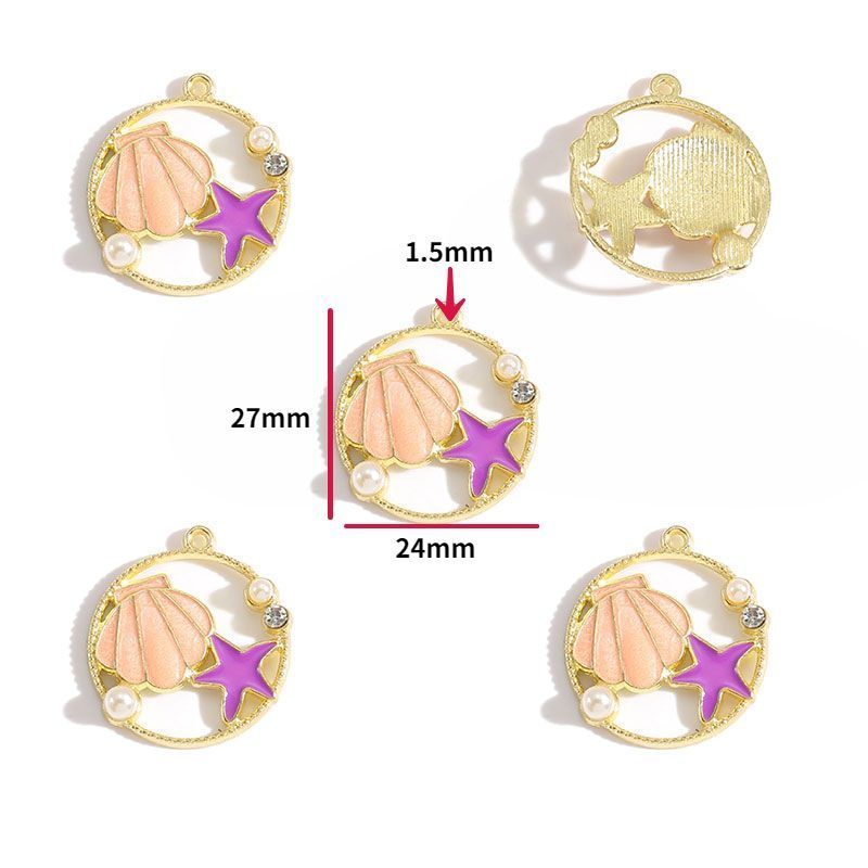 5PCS Sea Shell Charm For Jewelry Making Findings