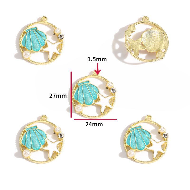 5PCS Sea Shell Charm For Jewelry Making Findings