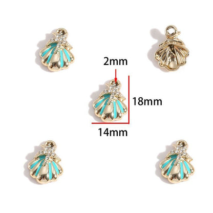 5PCS Sea Shell Charm For Jewelry Making Findings