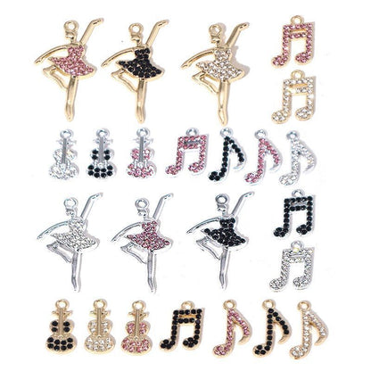 5PCS Ballet Collection Charm for Jewelry Making Findings