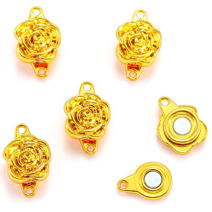 5PCS Rose Clasp for Jewelry Making Findings 11x14.5mm