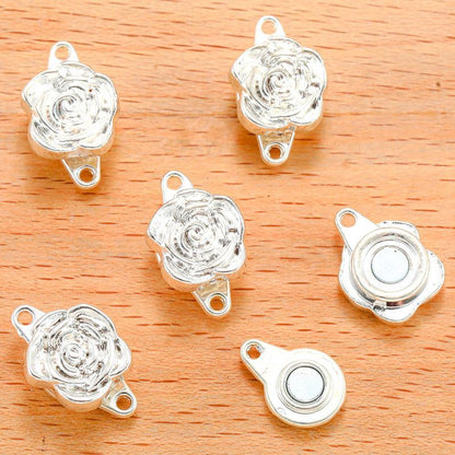 5PCS Rose Clasp for Jewelry Making Findings 11x14.5mm