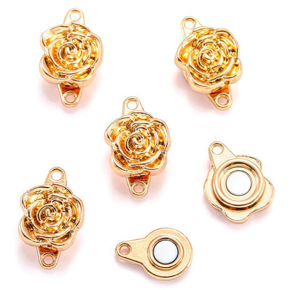 5PCS Rose Clasp for Jewelry Making Findings 11x14.5mm