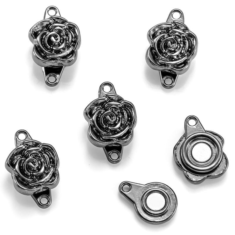 5PCS Rose Clasp for Jewelry Making Findings 11x14.5mm