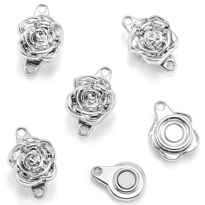 5PCS Rose Clasp for Jewelry Making Findings 11x14.5mm