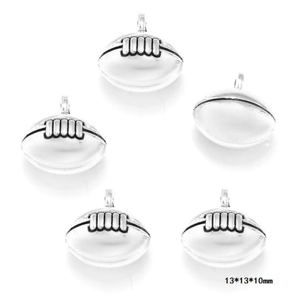 10PCS Different Sports Pewter Charm for Jewelry Making Findings