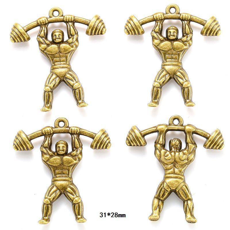 10PCS Different Sports Pewter Charm for Jewelry Making Findings