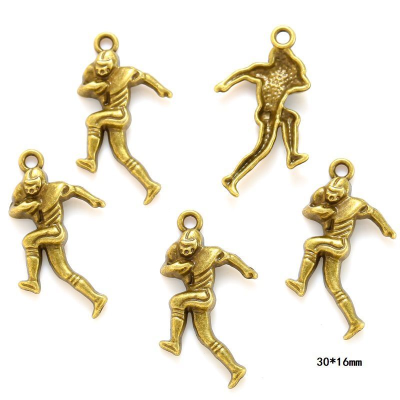 10PCS Different Sports Pewter Charm for Jewelry Making Findings