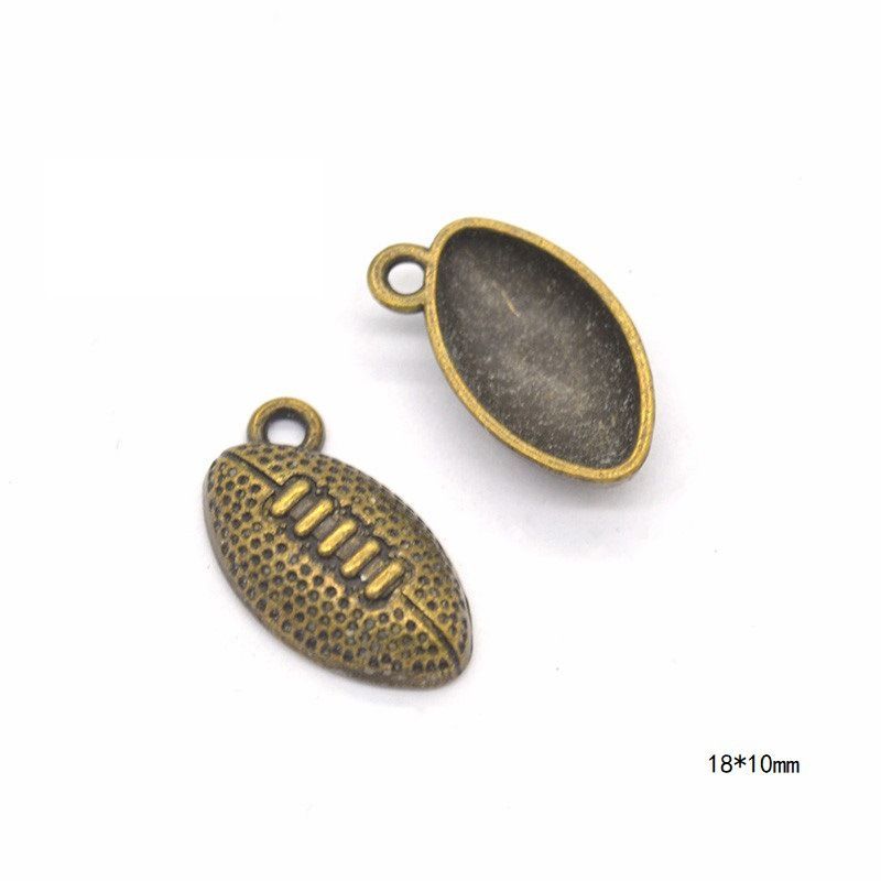 10PCS Different Sports Pewter Charm for Jewelry Making Findings