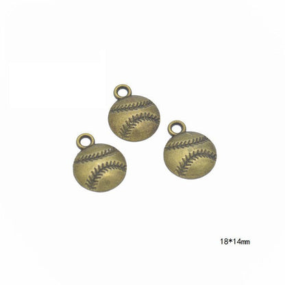 10PCS Different Sports Pewter Charm for Jewelry Making Findings