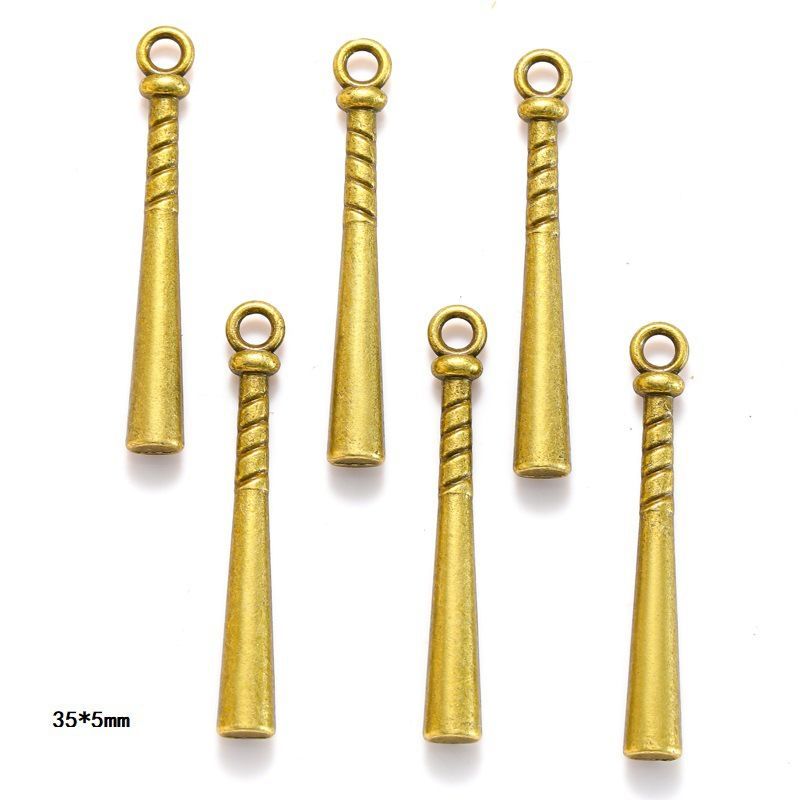 10PCS Different Sports Pewter Charm for Jewelry Making Findings