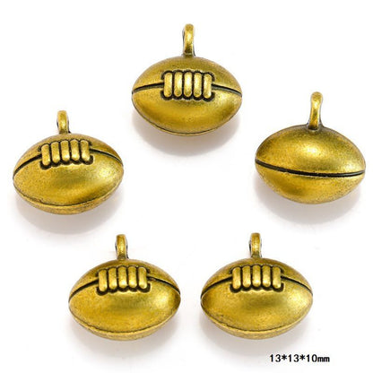10PCS Different Sports Pewter Charm for Jewelry Making Findings