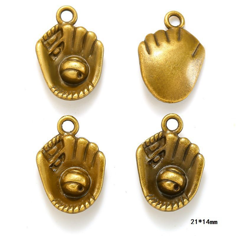 10PCS Different Sports Pewter Charm for Jewelry Making Findings