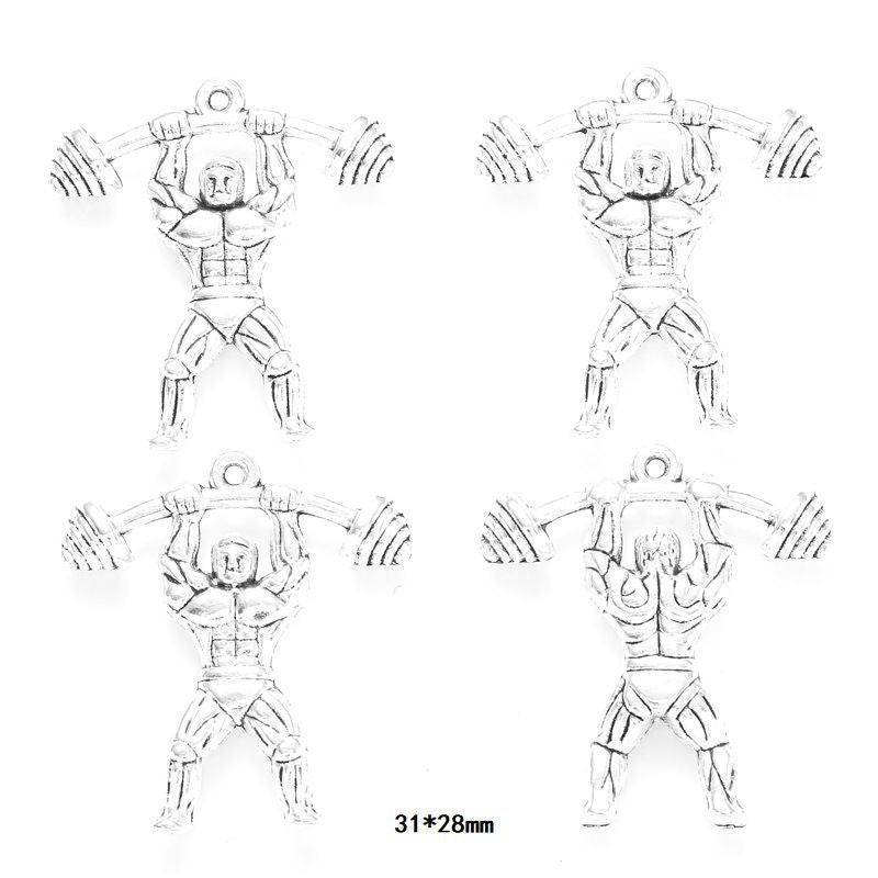 10PCS Different Sports Pewter Charm for Jewelry Making Findings
