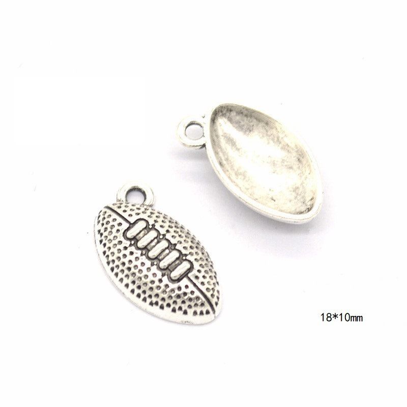 10PCS Different Sports Pewter Charm for Jewelry Making Findings