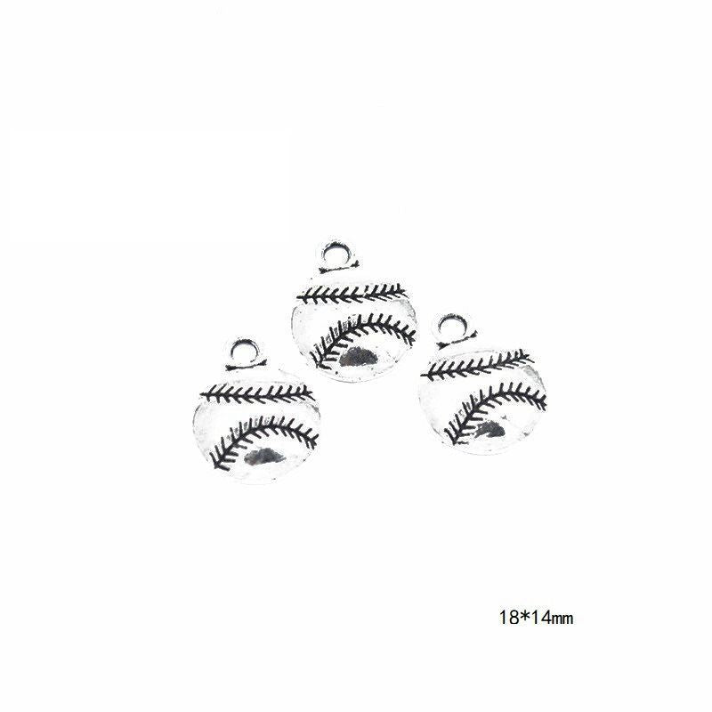 10PCS Different Sports Pewter Charm for Jewelry Making Findings