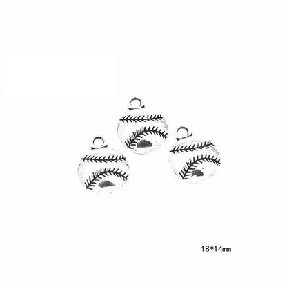 10PCS Different Sports Pewter Charm for Jewelry Making Findings