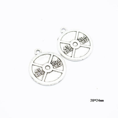 10PCS Different Sports Pewter Charm for Jewelry Making Findings