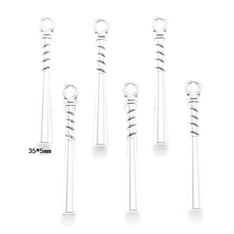 10PCS Different Sports Pewter Charm for Jewelry Making Findings