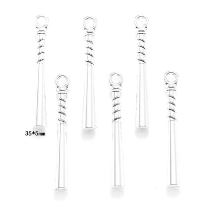 10PCS Different Sports Pewter Charm for Jewelry Making Findings