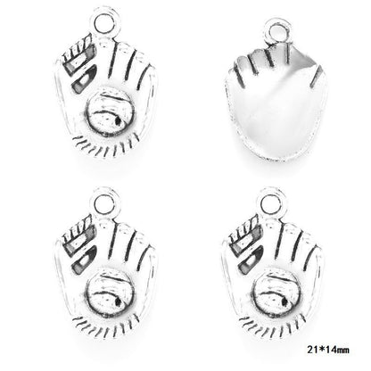 10PCS Different Sports Pewter Charm for Jewelry Making Findings