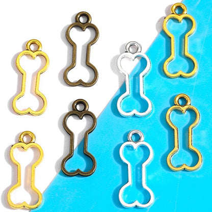 5PCS Dog Bone Charm for Jewelry Making Findings 11x25mm