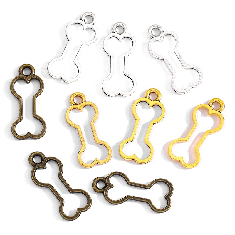 5PCS Dog Bone Charm for Jewelry Making Findings 11x25mm