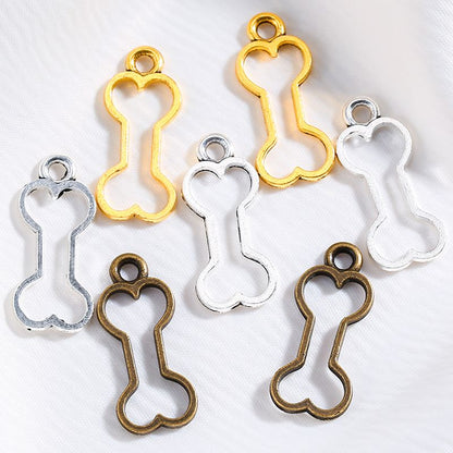 5PCS Dog Bone Charm for Jewelry Making Findings 11x25mm
