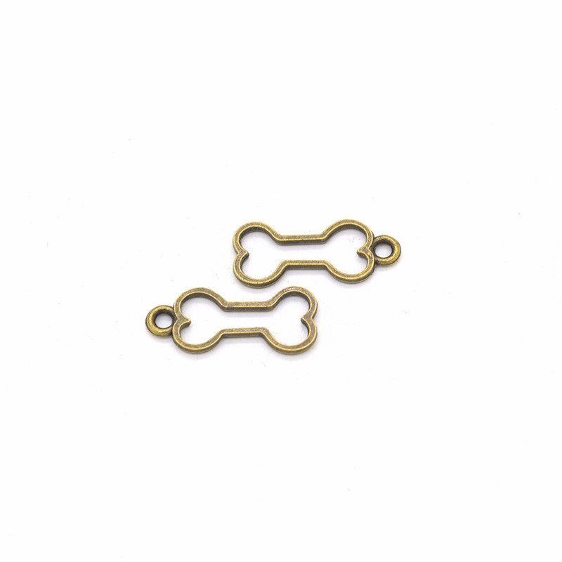 5PCS Dog Bone Charm for Jewelry Making Findings 11x25mm