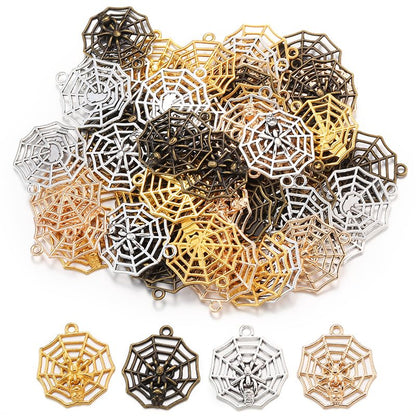 1PCS Spider Web Charm for Jewelry Making Findings 17x30mm