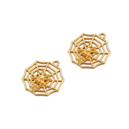 1PCS Spider Web Charm for Jewelry Making Findings 17x30mm