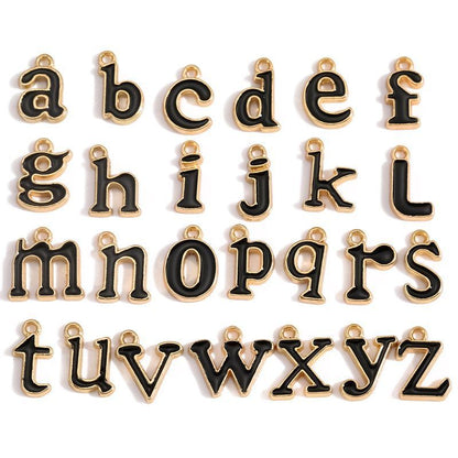 Colorful Dance Alphabet Charm for Jewelry Making Findings 9x12.5mm
