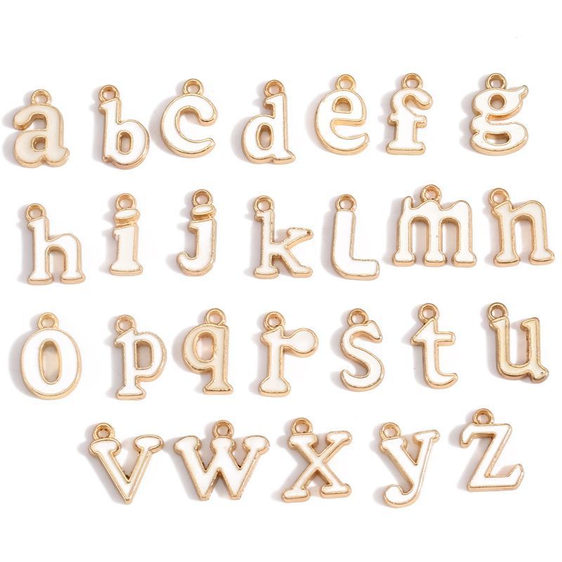 Colorful Dance Alphabet Charm for Jewelry Making Findings 9x12.5mm