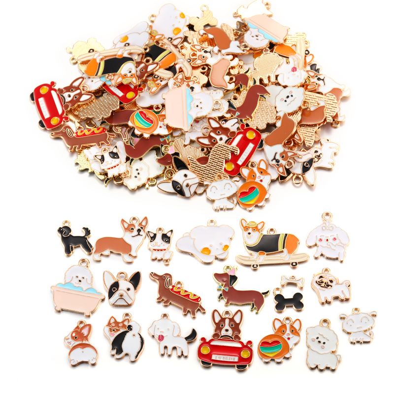 1PCS Colorful Poppy Collection Charms For Jewelry Making Findings
