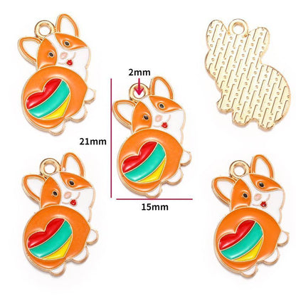 1PCS Colorful Poppy Collection Charms For Jewelry Making Findings
