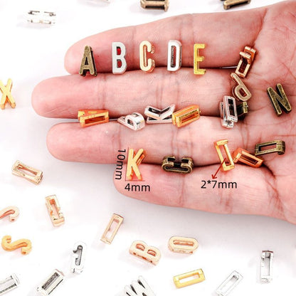 3D Pewter Alphabet Spacer for Jewelry Making Findings