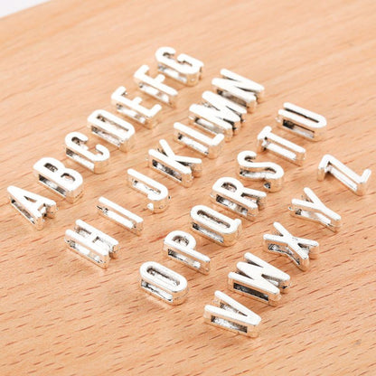 3D Pewter Alphabet Spacer for Jewelry Making Findings