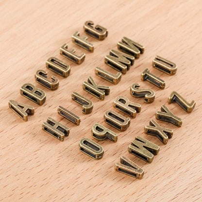3D Pewter Alphabet Spacer for Jewelry Making Findings