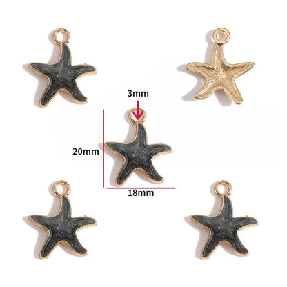 5PCS Colorful Sea Life Charms For Jewelry Making Findings