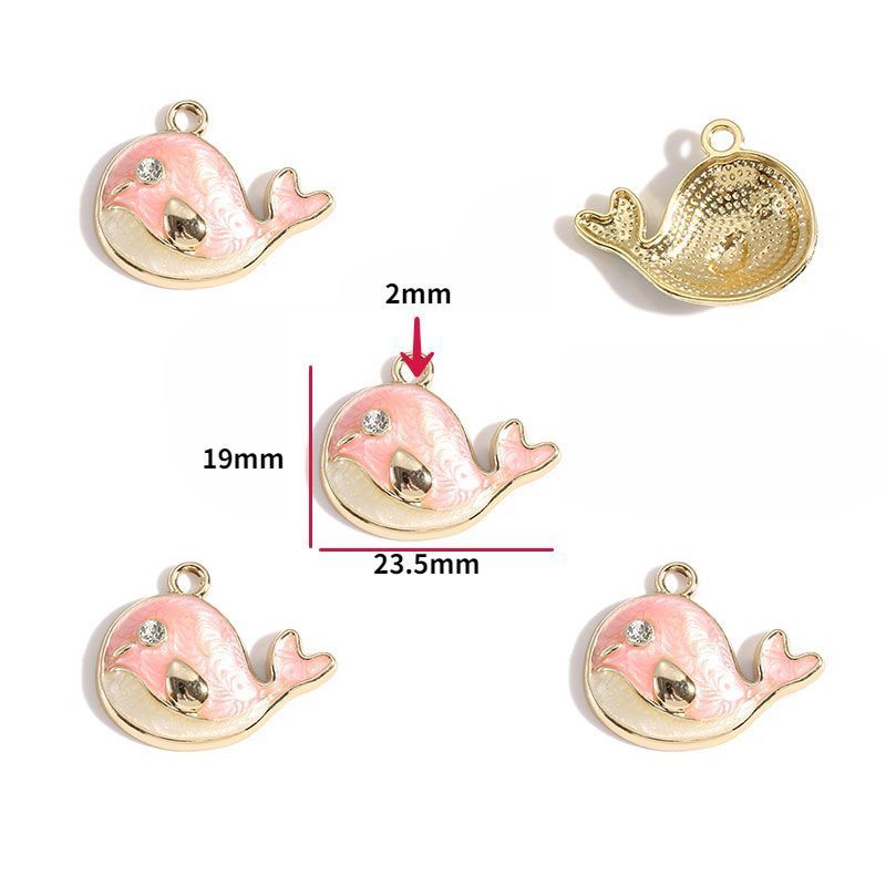 5PCS Colorful Sea Life Charms For Jewelry Making Findings