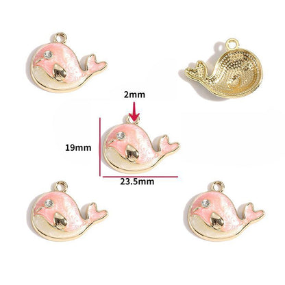 5PCS Colorful Sea Life Charms For Jewelry Making Findings