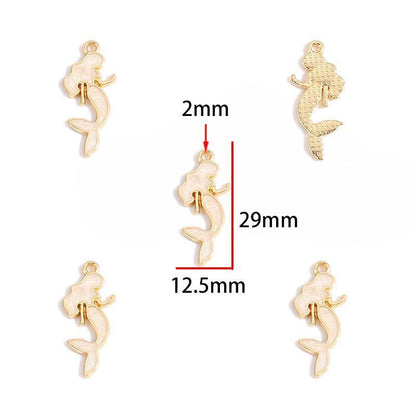 5PCS Colorful Sea Life Charms For Jewelry Making Findings