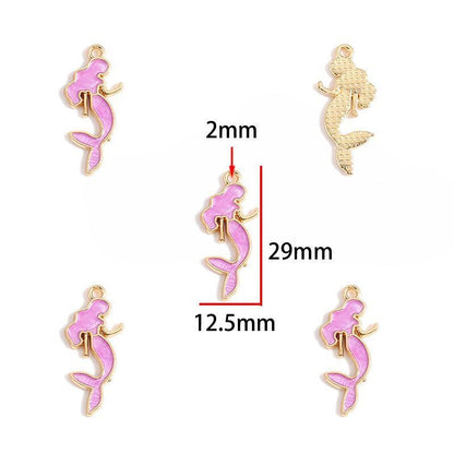 5PCS Colorful Sea Life Charms For Jewelry Making Findings