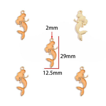 5PCS Colorful Sea Life Charms For Jewelry Making Findings