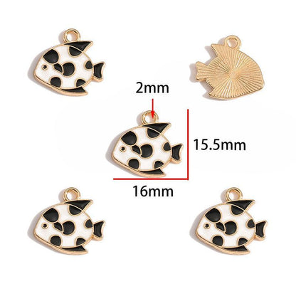 5PCS Colorful Sea Life Charms For Jewelry Making Findings
