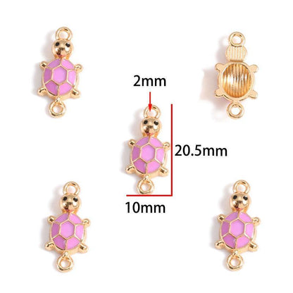 5PCS Colorful Sea Life Charms For Jewelry Making Findings