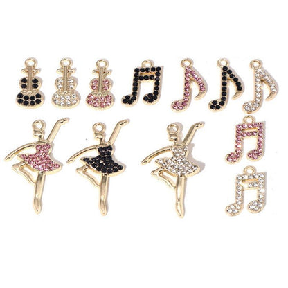 5PCS Ballet Collection Charm for Jewelry Making Findings