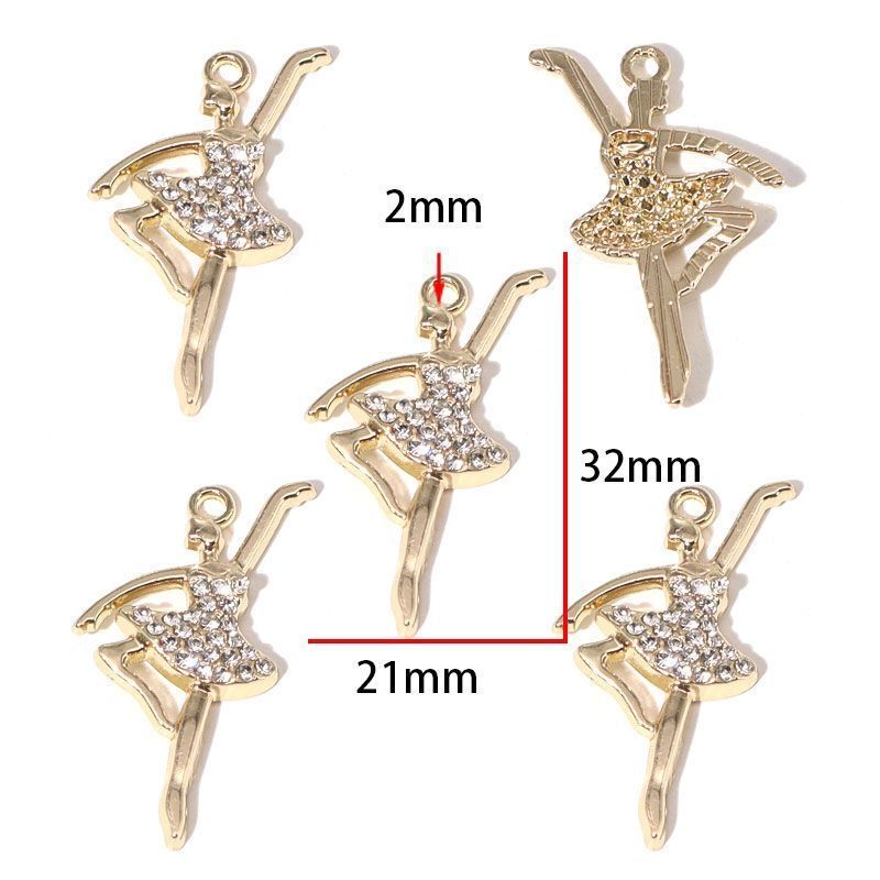 5PCS Ballet Collection Charm for Jewelry Making Findings