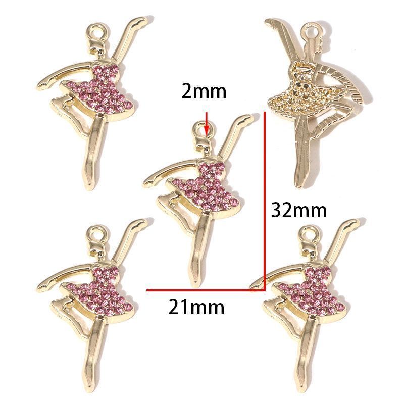 5PCS Ballet Collection Charm for Jewelry Making Findings